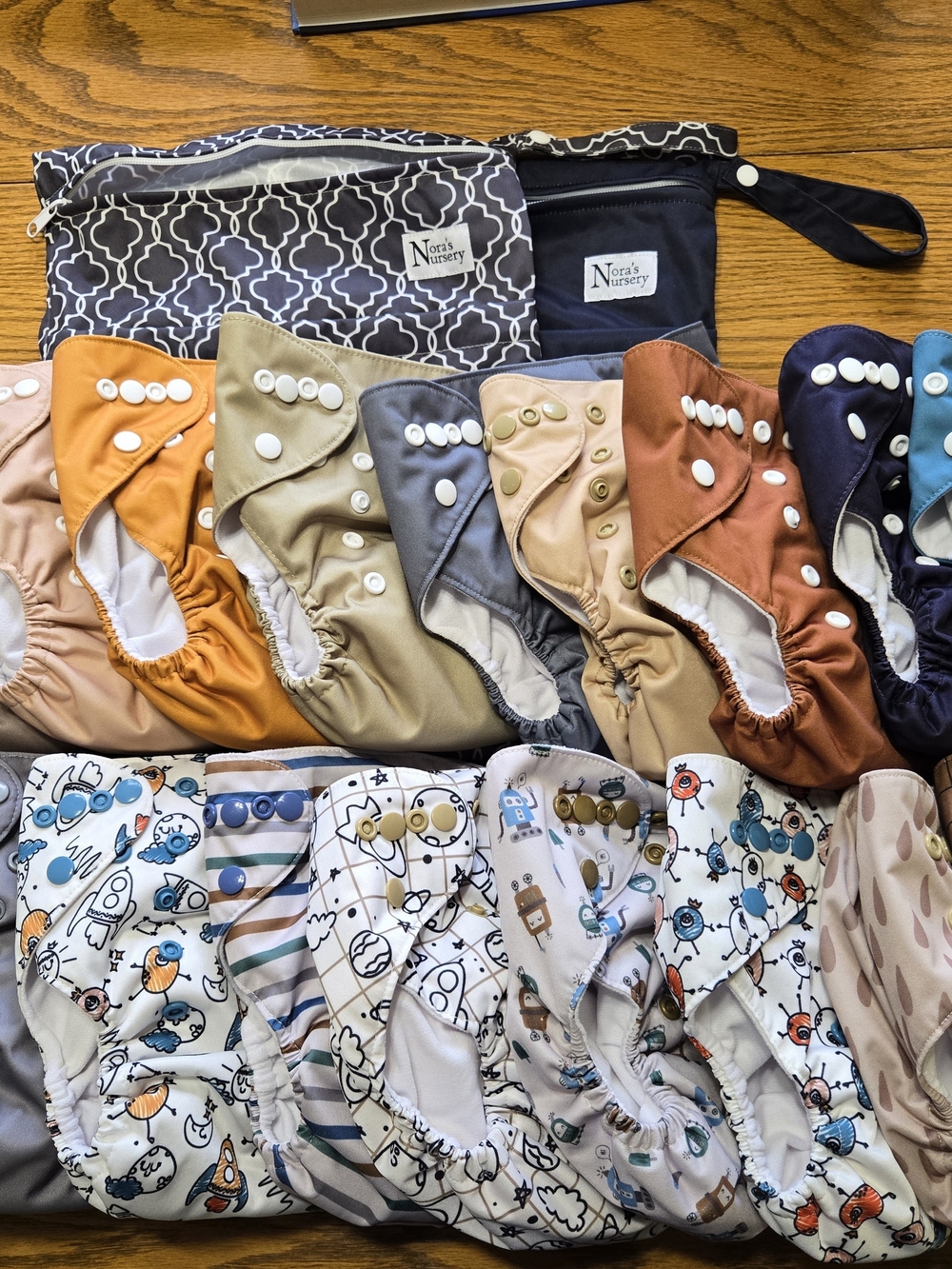 Lot Of 20 Nora's Nursery Cloth Pocket Diapers